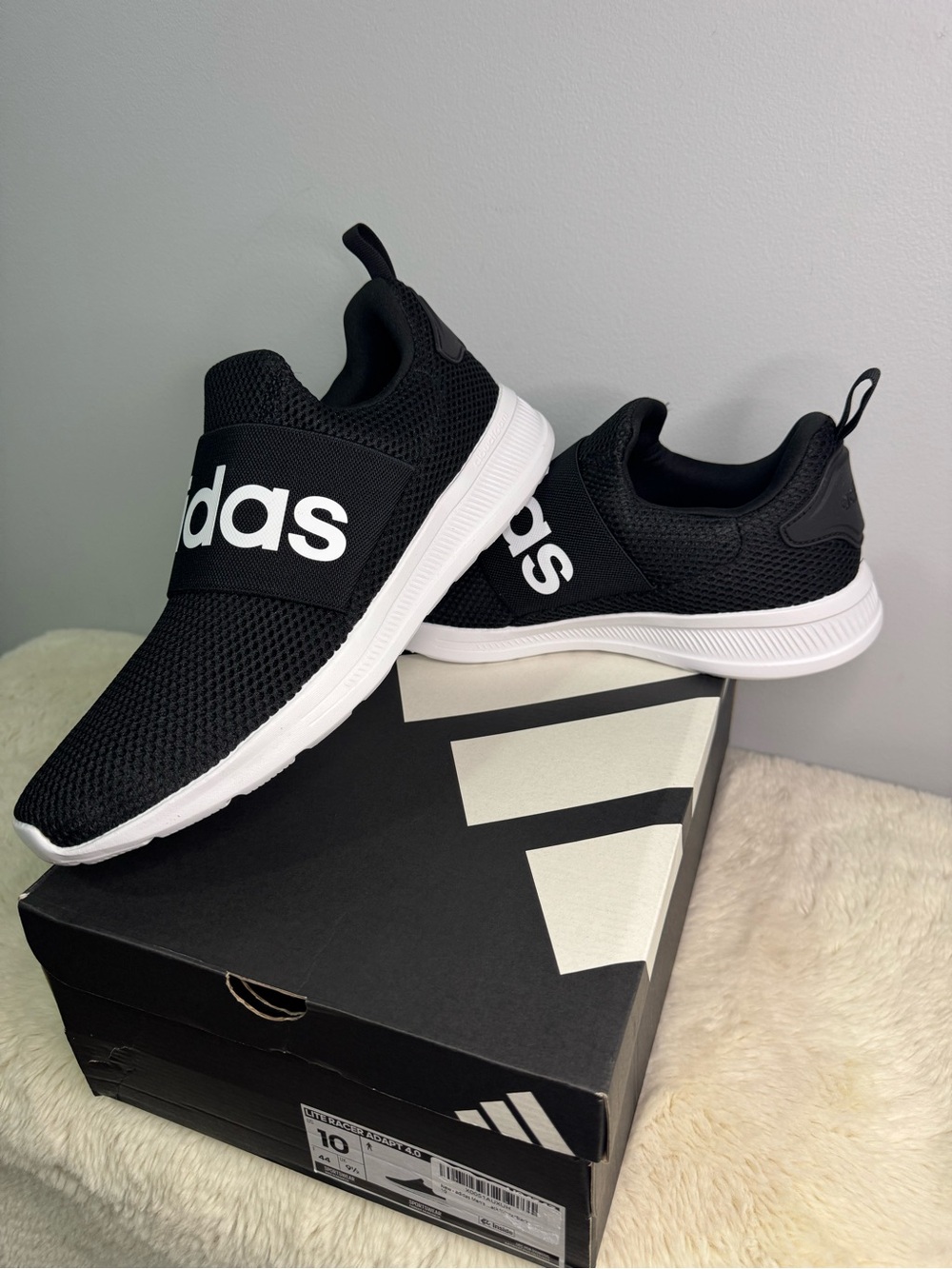 Adidas Men’s Black Slip-On Athletic Sneakers